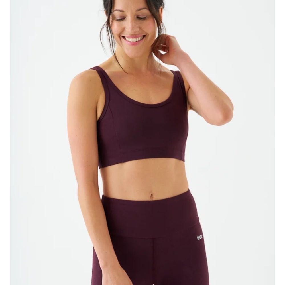 BAM Unity Bamboo Organic Cotton Crop Top Athleisure Gym Festival Yoga Sporty